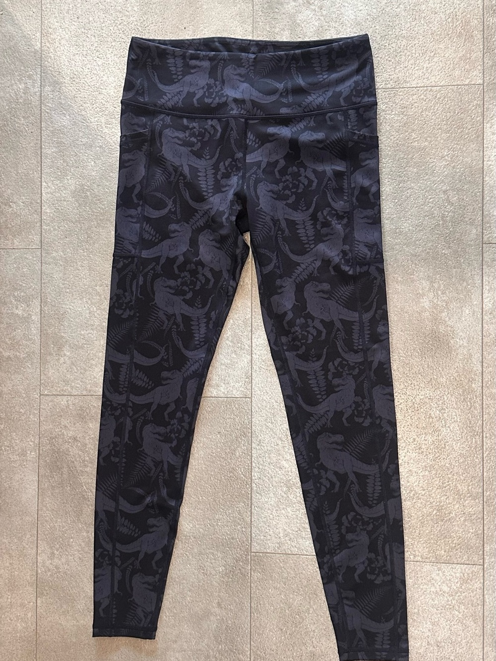 Constantly Varied Gear Black Dinosaur -Print Leggings FL